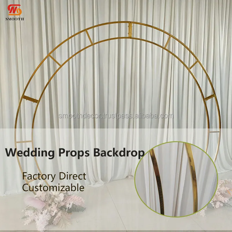 SMOOTH Newly Gold Stainless Steel Arch Door Metal Wedding Arch Wedding Stage Arch