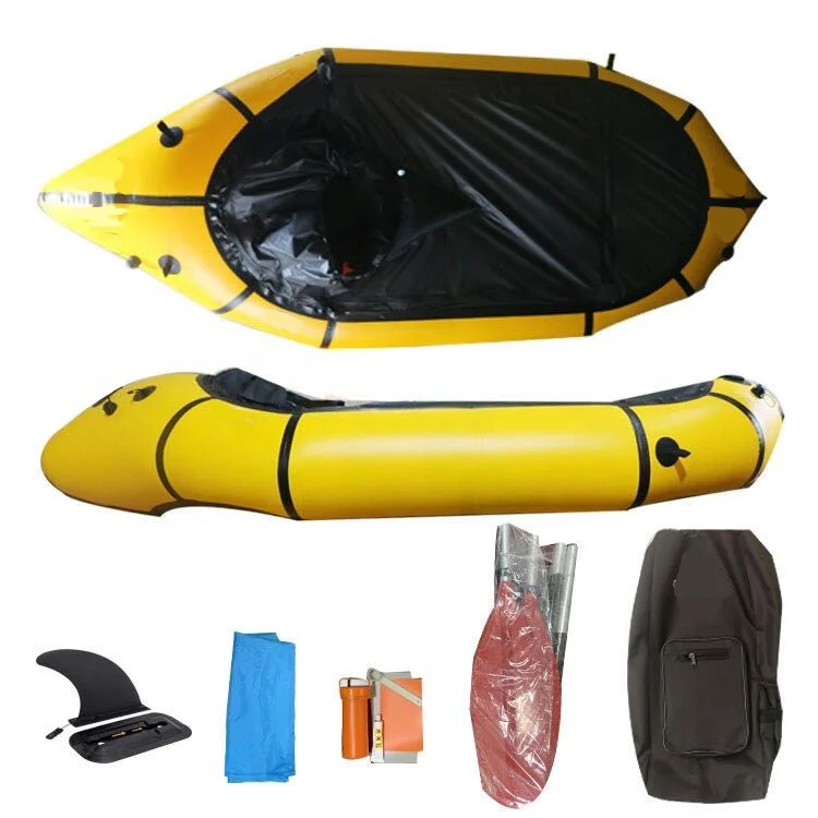 Customized top sale light weight 420D TPU 1-Person inflatable packraft/ bike raft