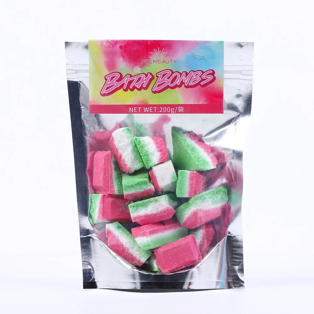 Wholesale Natural Ingredients Scented Organic Aromatherapy Rainbow Bath Fizzer Bath Bomb Crumble