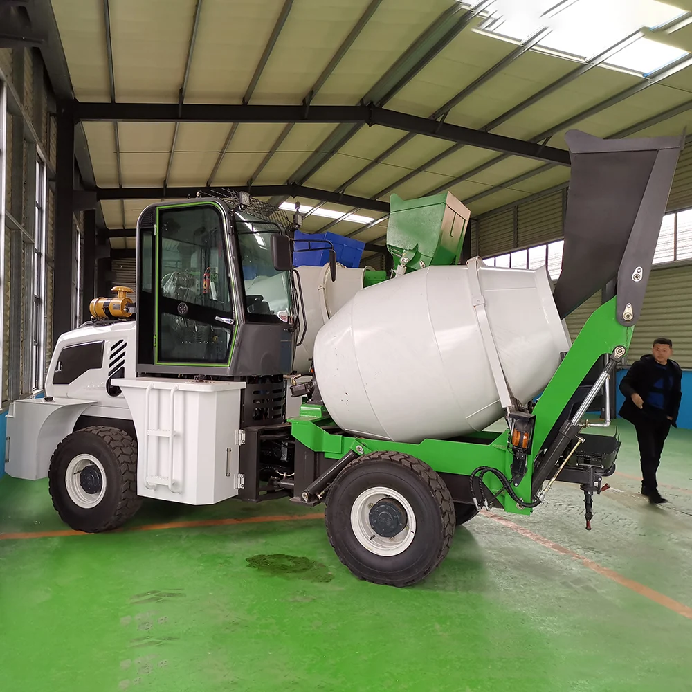 Free Shipping Self Feeding 2cbm 350l Concrete Mixer Fiori For Sale