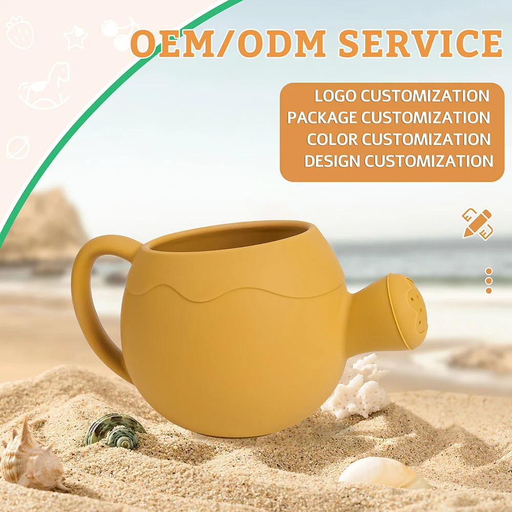 TYRY.HU Silicone Beach Pot Baby Toy Outdoor Portable Sand Watering Can BPA Free Watering Can Summer Beach Toys