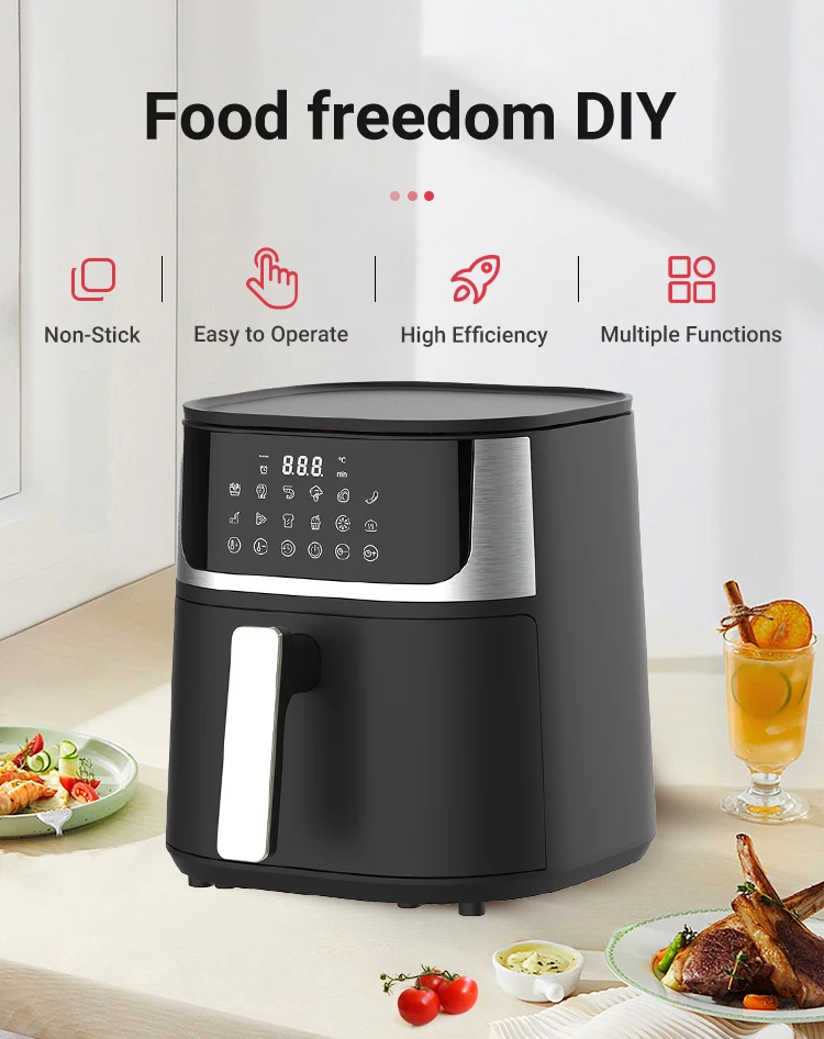 Factory Customized Household Grill Air Fryer Smarts Grill Cool Touch Handle Professional Air Fryer
