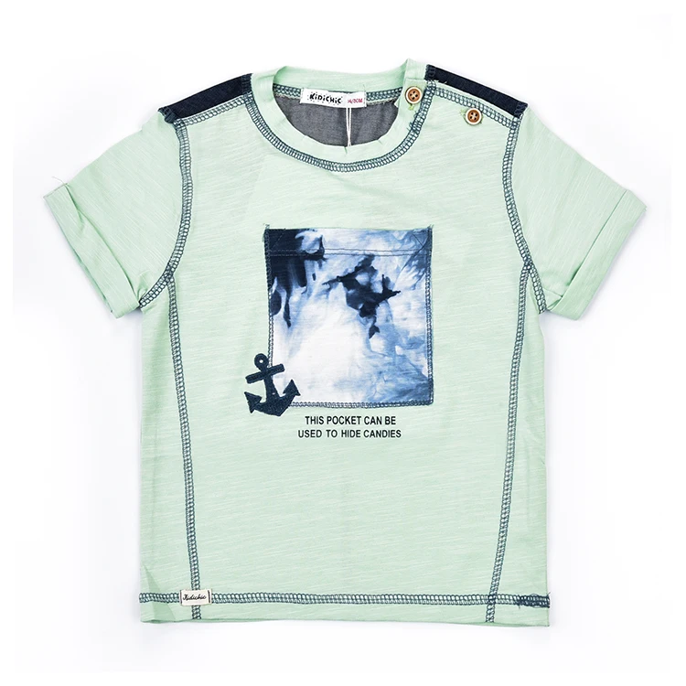 
2020 China Summer Children Casual Tops Organic Cotton Boys Shorts Sleeve T-shirts 