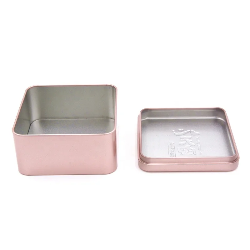 Новый рекламный оригинальный квадратный Подарочный металлический контейнер для чая с вставной крышкой