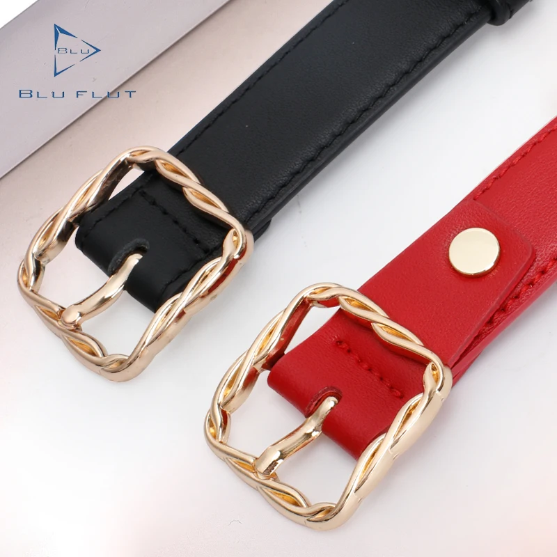 Blu Flut ladies waist belts genuine leather women ladies belts buckle leather women custom casual pin buckle belts