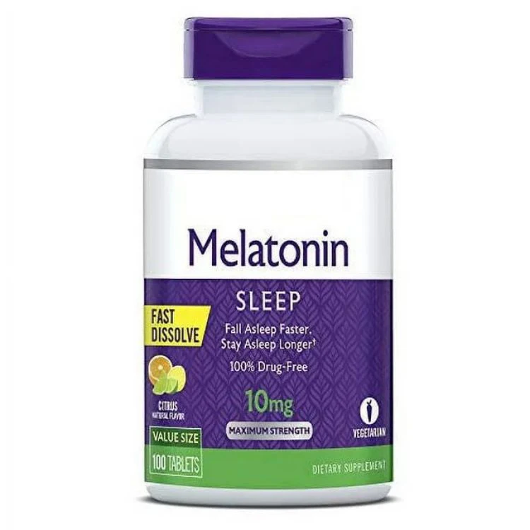 Factory direct sales OEM stable sleep relief insomnia needle shaped 10mg melatonin tablets