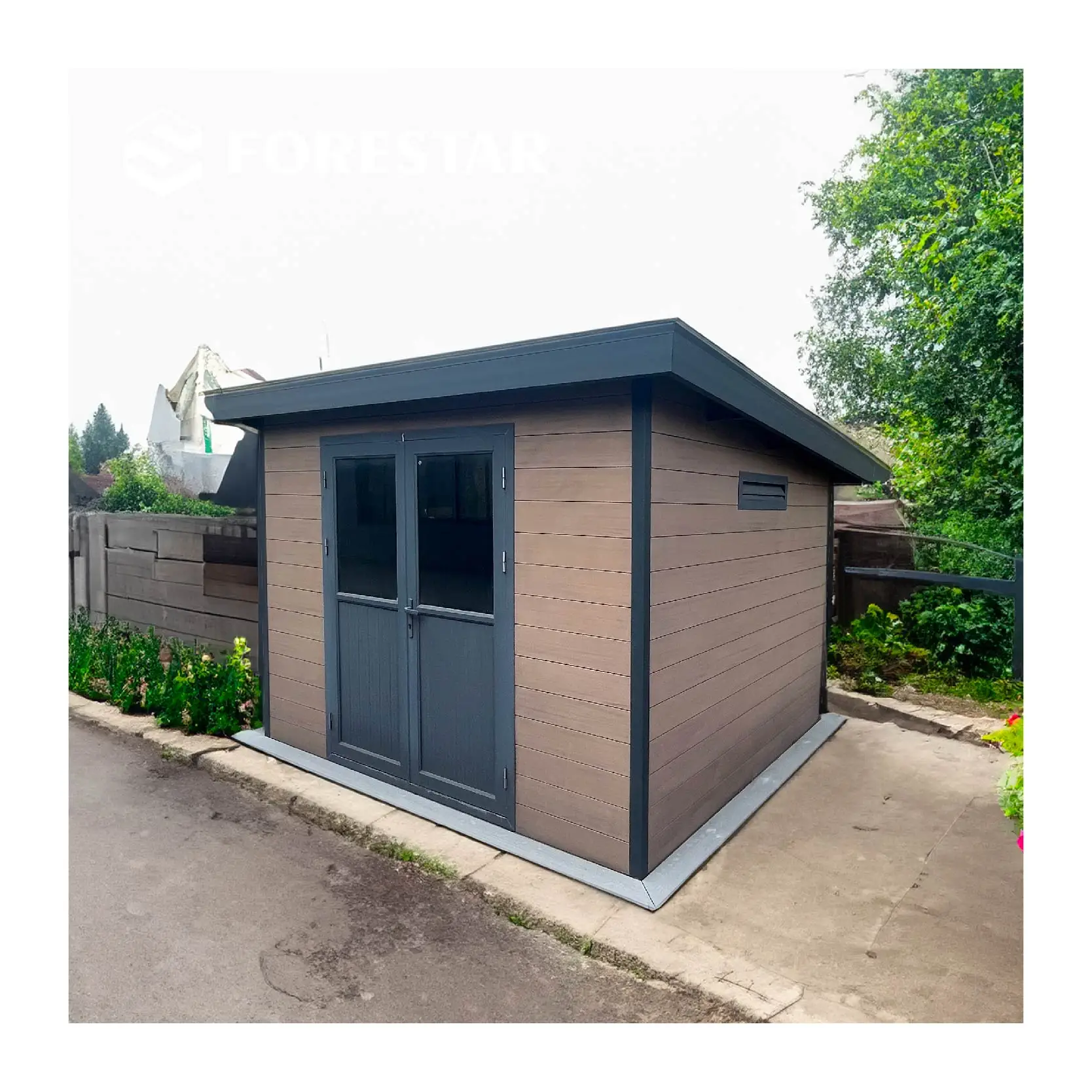 NEW Wood composite tool backyard shed outdoor storage shed wpc garden shed outdoor house customized modern