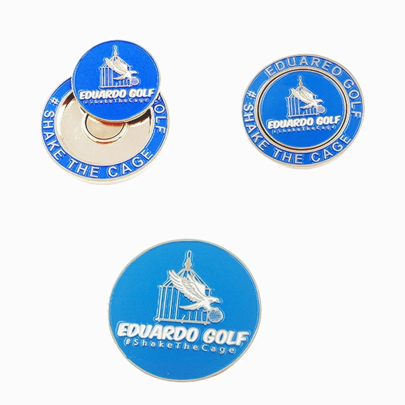 Free Design Golf Marker 3d Coin Design Your Own Magnetic Golf Ball Marker Coin  2023 newest ball marker golf