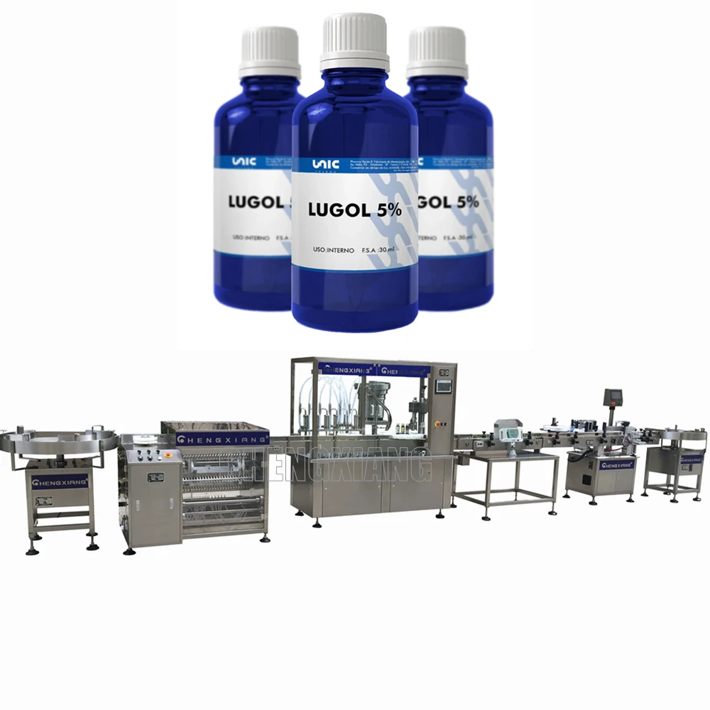 100-1000ml Glycerin Organic Vegetable Oil Liquid Filling Capping Labeling Machine