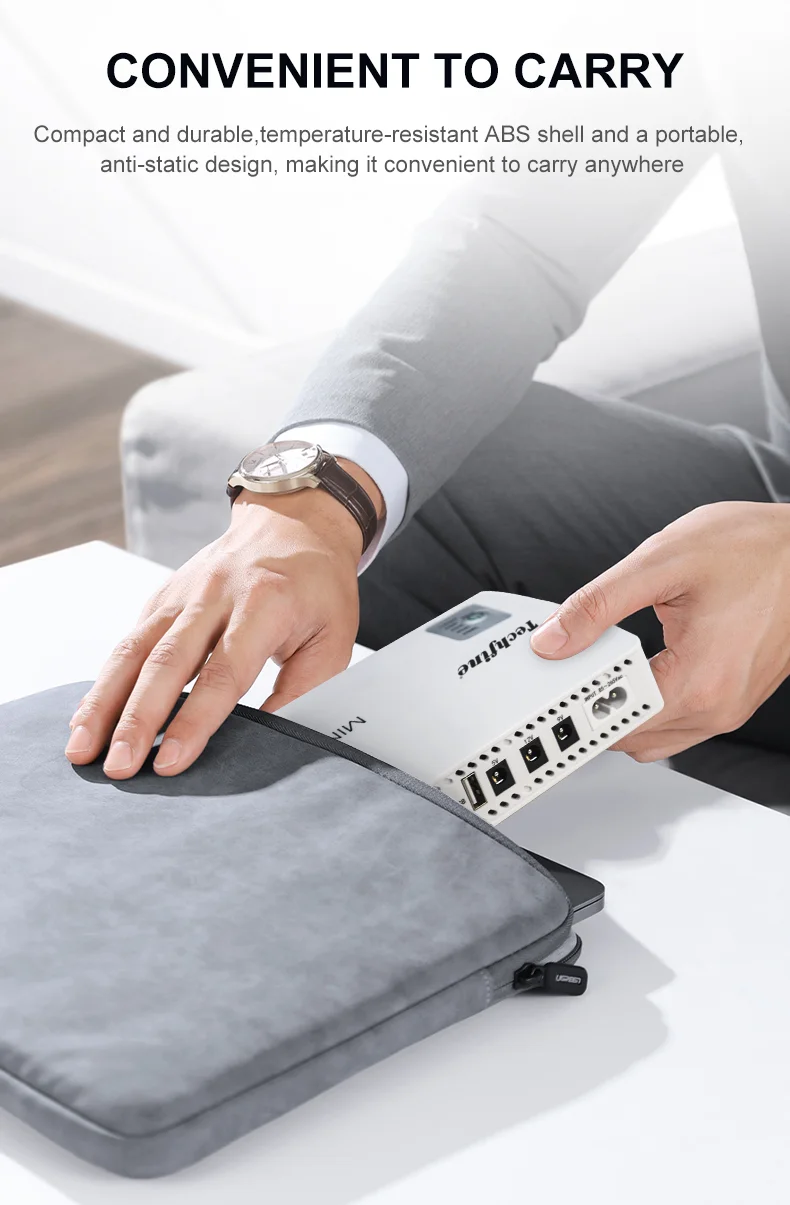 12V 5V 9V DC UPS 8000mah Single Phase18W for WIFI Pure Sine Wave Output router modem online UPS mini UPS for phone ipad computer