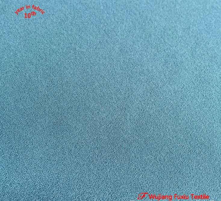 100D 4 way stretch 96 polyester 4 spandex moss crepe fabric for women dress