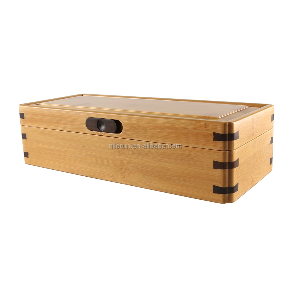 Luxury Wooden Candy Container Holder Coffee Caddy Storage Organizer Chest Jewelry Gift Packaging Case Big Large Bamboo Tea Box