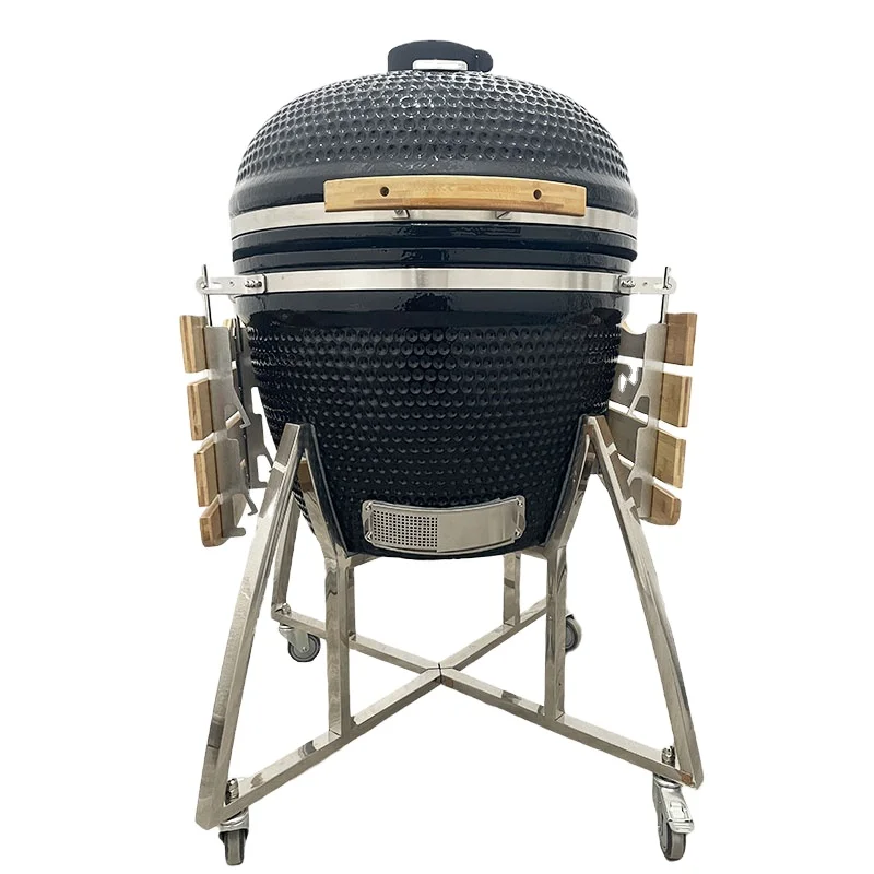 KIMSTONE 26 Inch KAMADO Big Black Egg Ceramic Charcoal Grill Komodo China BBQ Keramik Grill
