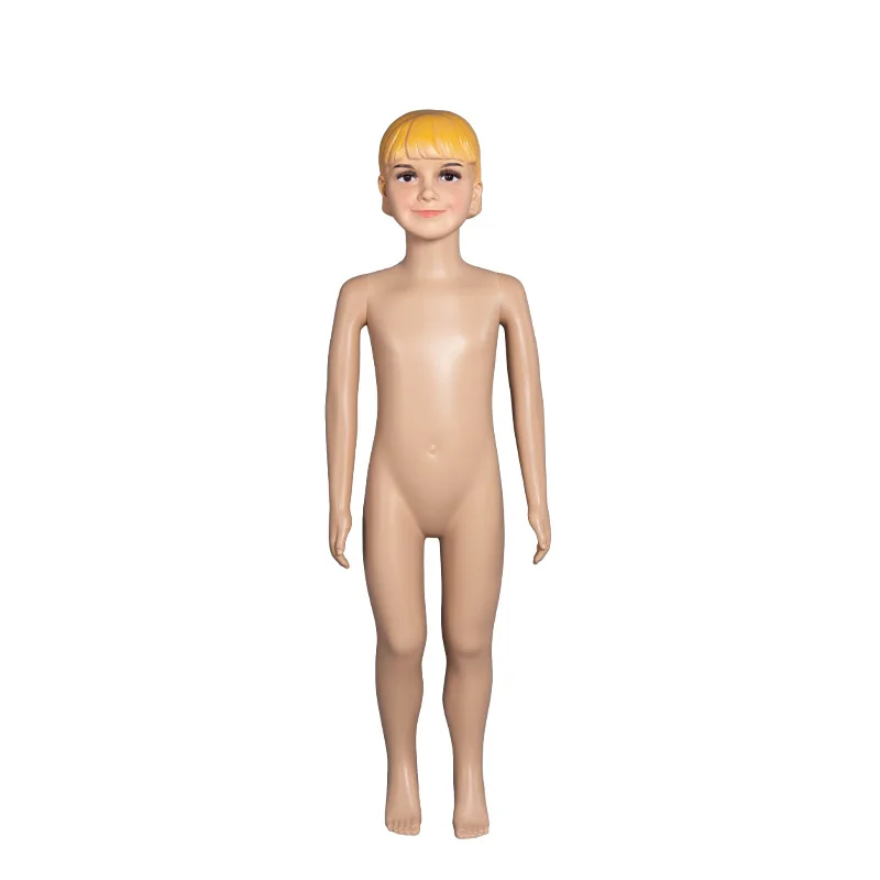 Plastic cheap skin color realistic manikin little boy little girl young child mannequin kids for sale