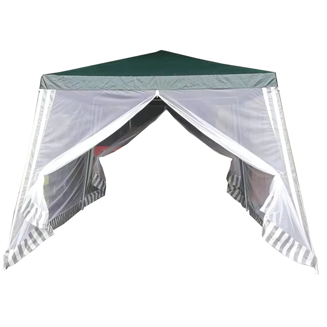 OUTDOOR DINING 3x3M  Gazebo with 4-Side Mesh Panels Mosquito Netting