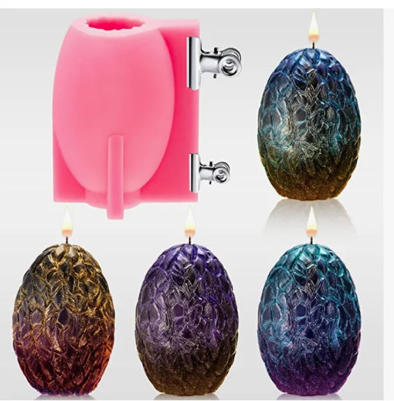 Wholesale New Hot sale  dragon egg Candle Silicone Mold handmade soap mould