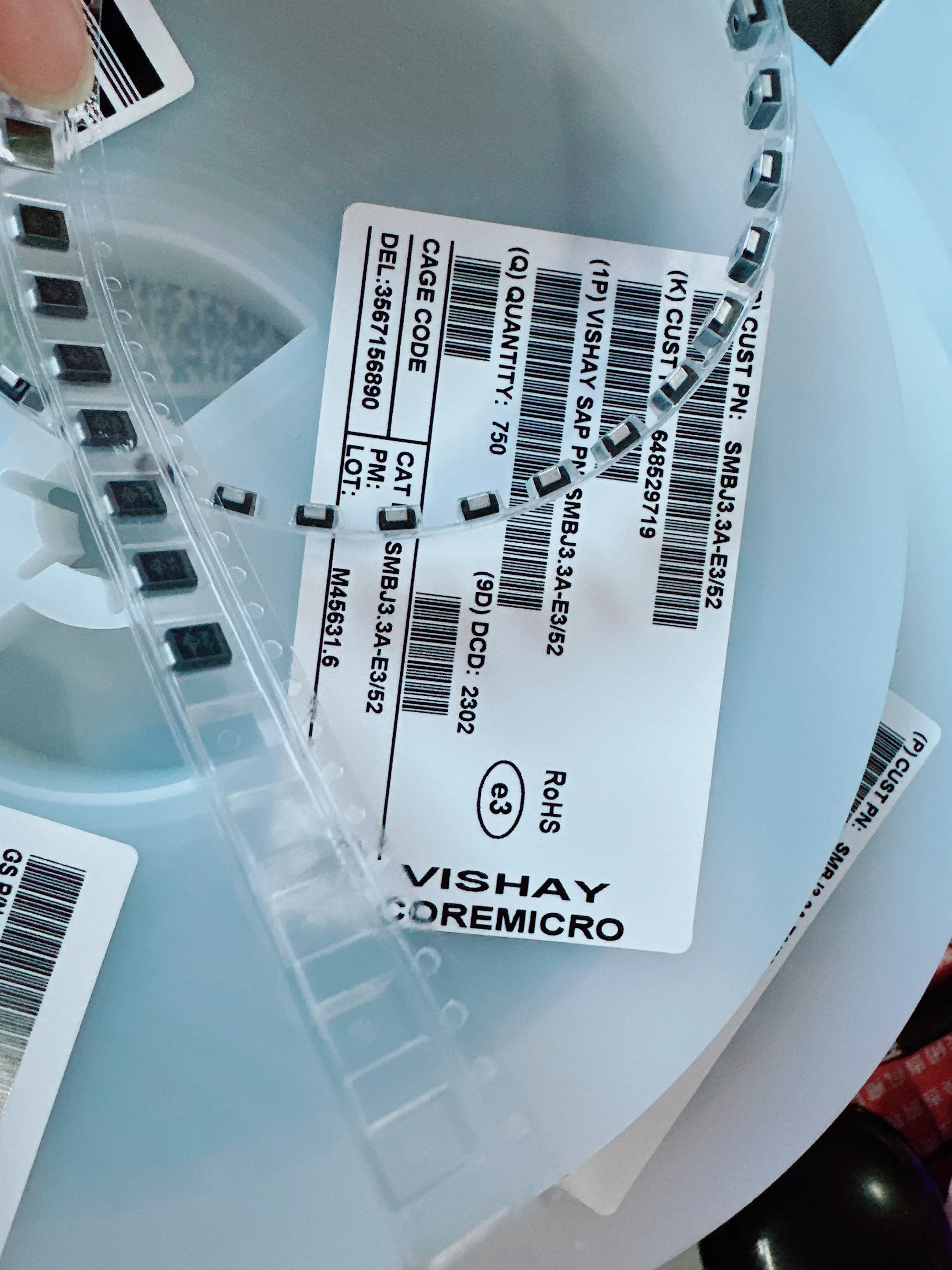 electronic Component SMBJ9.0CA/9.0A SMD diode TRANSIENT VOLTAGE SUPPRESSOR