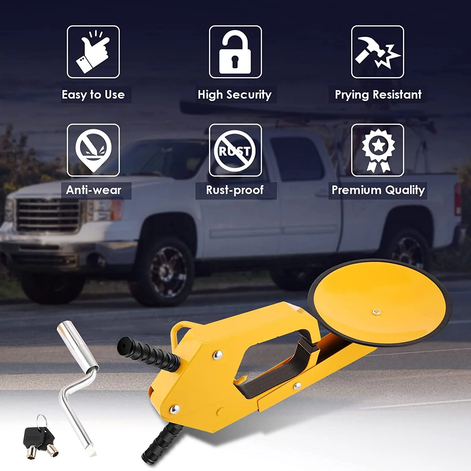 factory wholesale car anti thief steering tire tyre parking lock wheel clamp