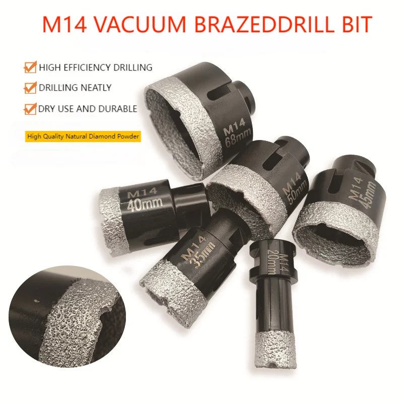 BEST M14 Vacuum Brazed Tile Glass Hole Cutter Diamond Hole Saw Core Drill Bits for Porcelain Ceramic Granite Marble