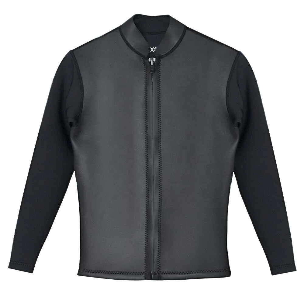 top smooth skin full zip neoprene jacket long sleeve open cell neoprene diving wetsuit top surfing jacket