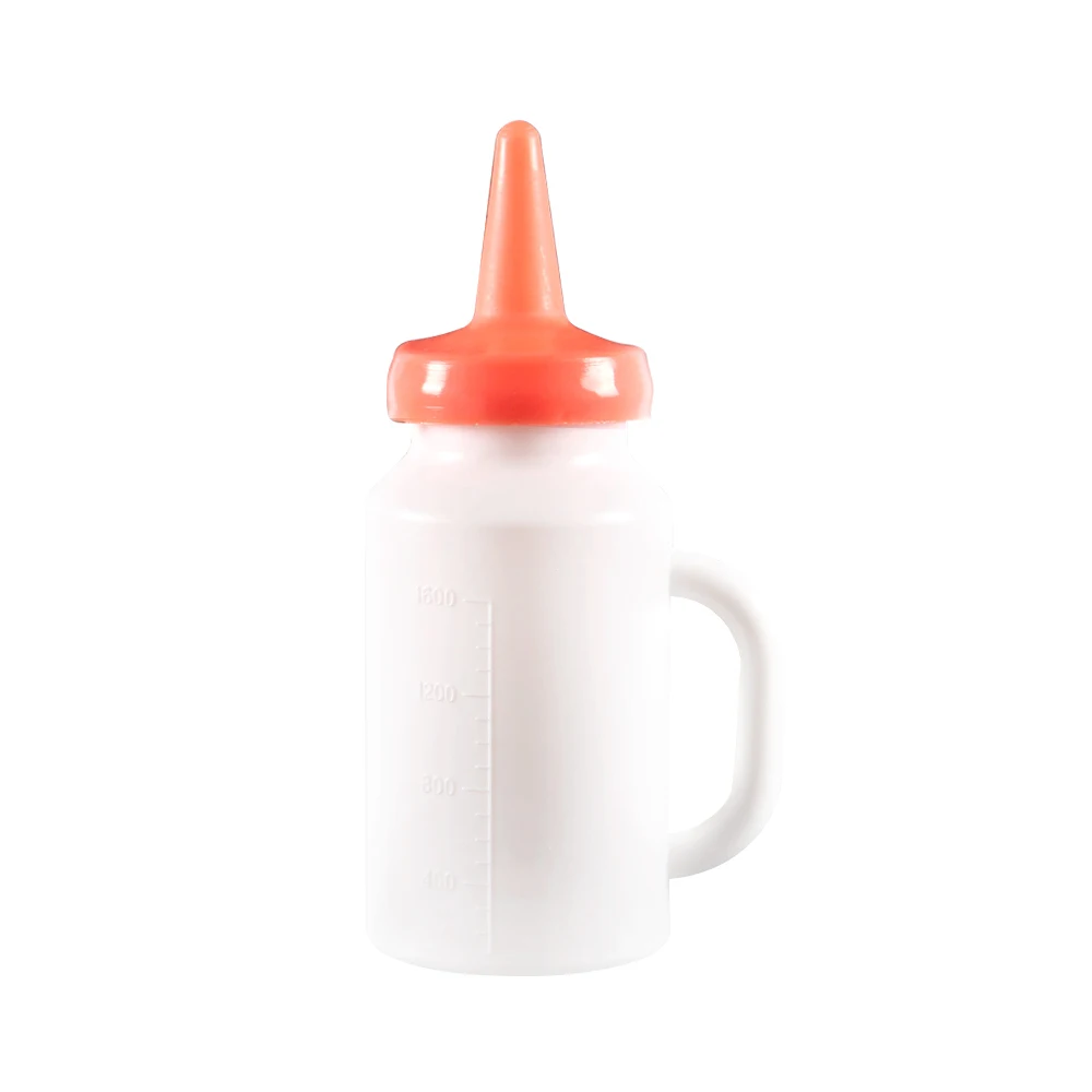Plastic Milk Bottle For Cow Cattle Calf Goat Sheep 1.6 L Feeding Bucket Bottle With Nipple