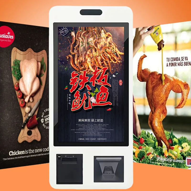 32 inch Touch Screen Self Service Ordering Machine Payment Order Kiosk For Restaurant