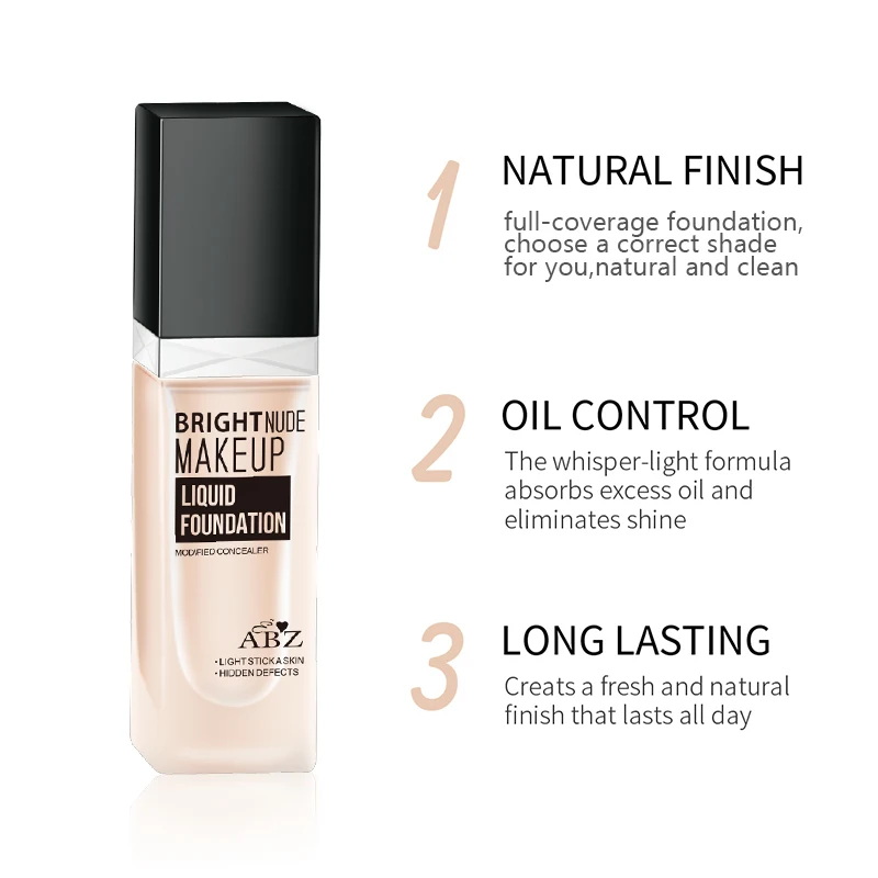 High quality factory manufacturing smooth foundation Waterproof make your own brand foundation