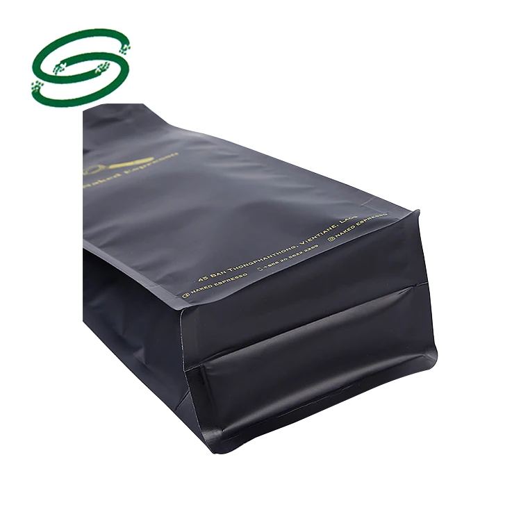Wholesale flat bottom stand up Pouch resealable Coffee beans 33 oz tin tie hermetic sealed coffee bags packaging with Valve