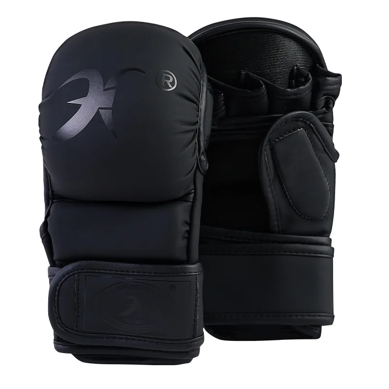 Durable Guantes Mma Gloves Customizable Leather sparring mma ufc Half finger Grappling gloves