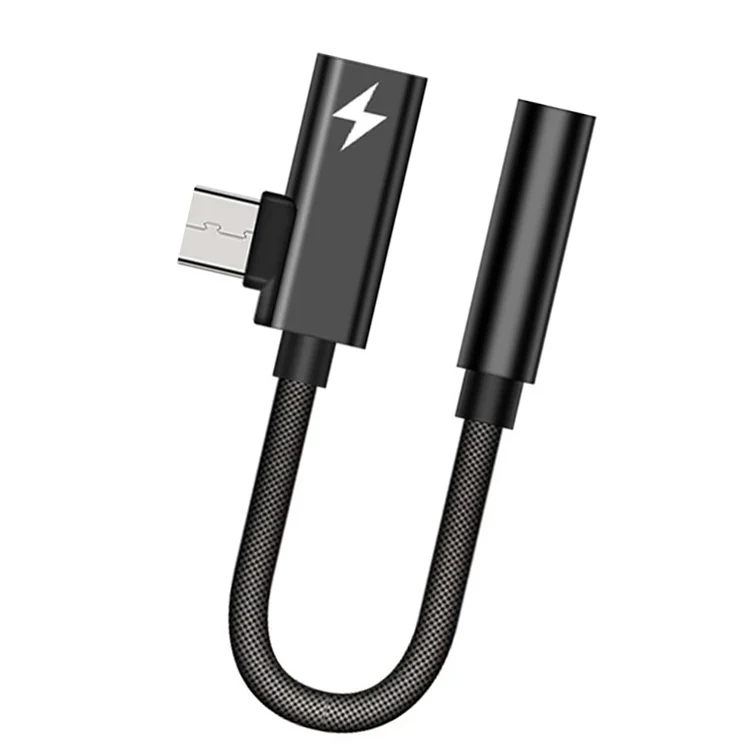 Microphone 2 in 1 Headphone Adapter Type-C to 3.5mm Jack Audio Converter Adapter