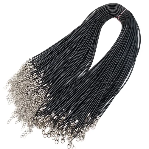 Wholesale Korea Wax Rope Necklace Jewelry Hand-made Braided Leather Rope Necklace Chain for DIY Jewelry Making