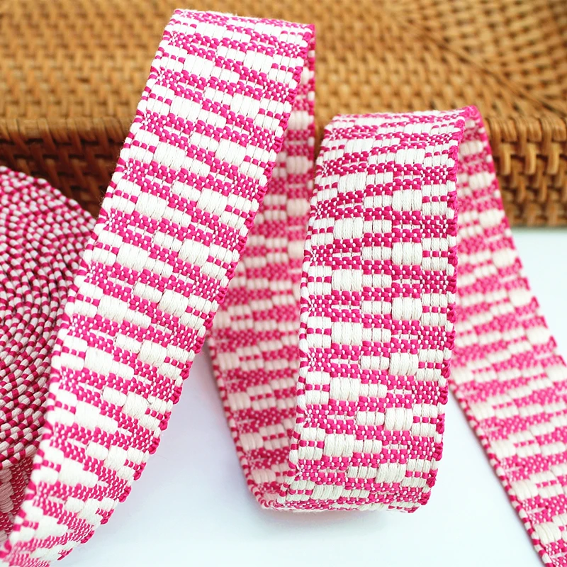 38mm National Style Jacquard Webbing Colorful cotton Ribbon For Garments Shoes Bags Belt Hat Decoration Headwear Accessories