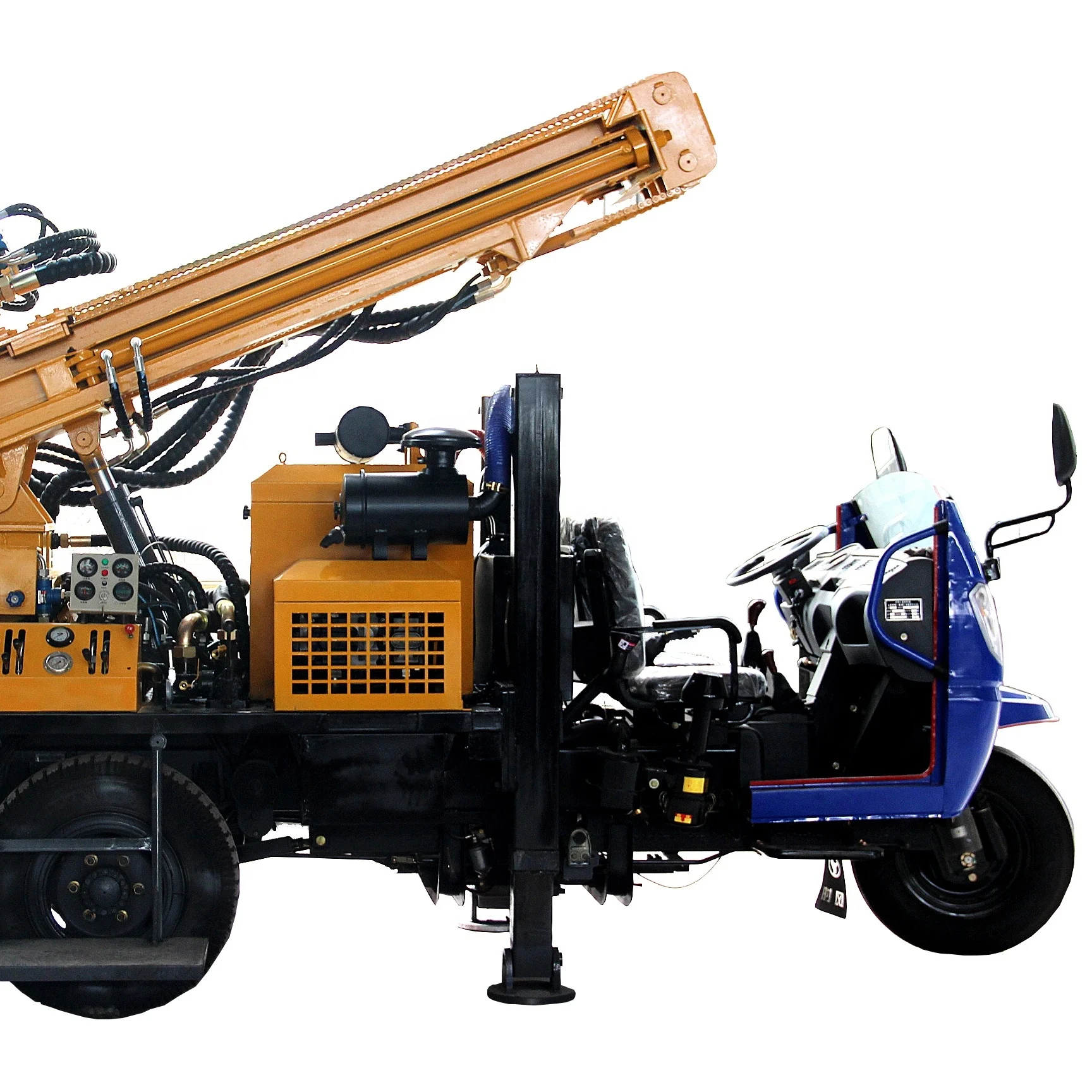 KSY200 Popular Model 200m Depth Tricycle Borehole Water Well Drilling Rigs For Sale