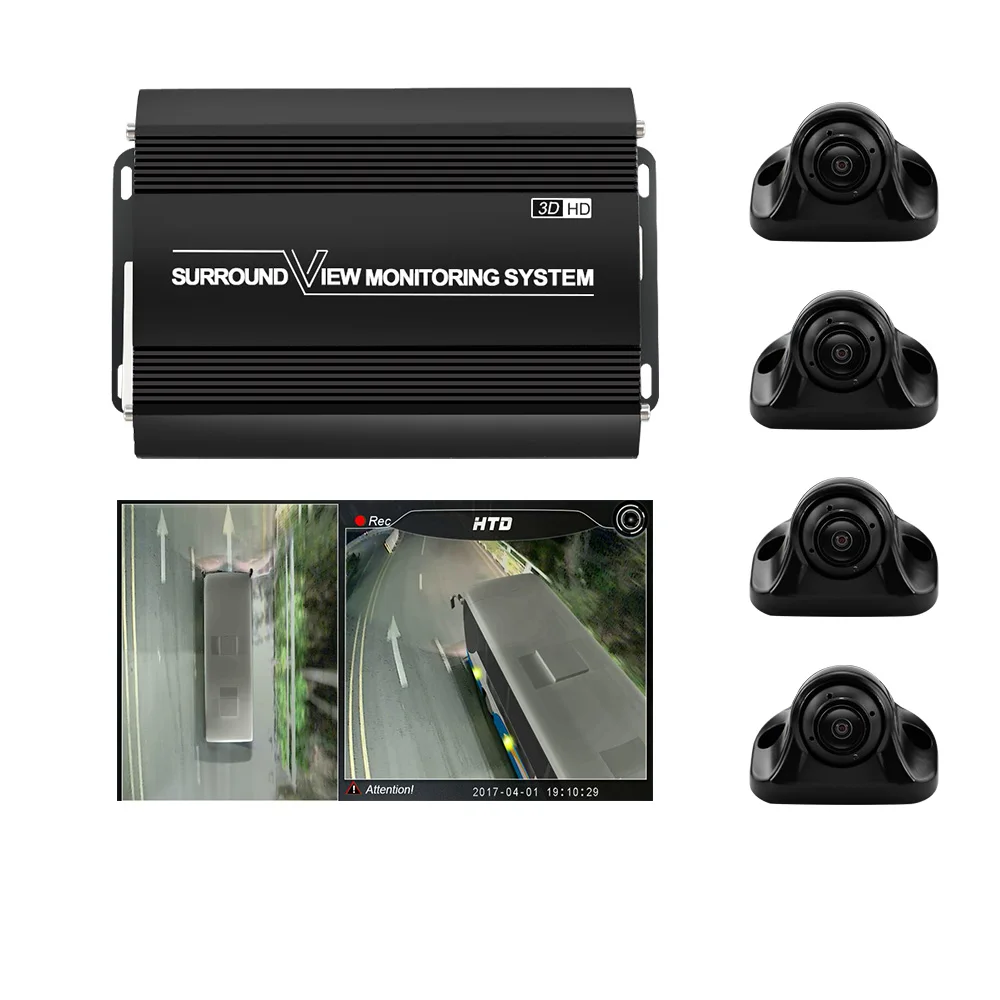 10.25inch touch screen control  3d 1080p Ahd Signal Super Night Vison 360 Bird View System For Bus Or Truck