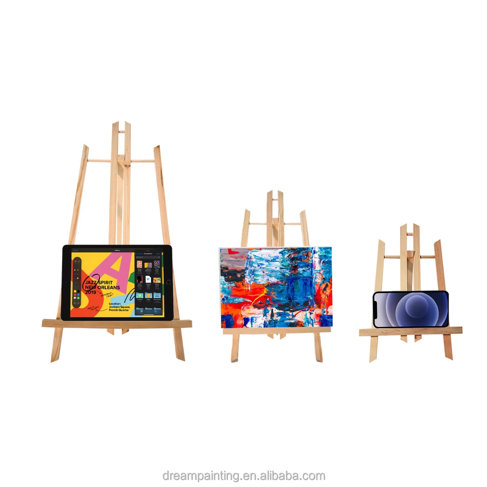Small Desktop Easels 30/40/50CM Art Display Wooden Easel Stand for Painting Art Easel for Kids Adult Artist