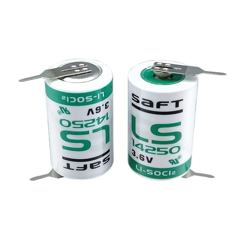 Литиевая батарея SAFT 14250 LS14250 14250 3,6 В 1/2 AA 1/2AA 3,6 в 1200 мАч с штифтами для PLC CNC, первичная батарея для счетчика воды