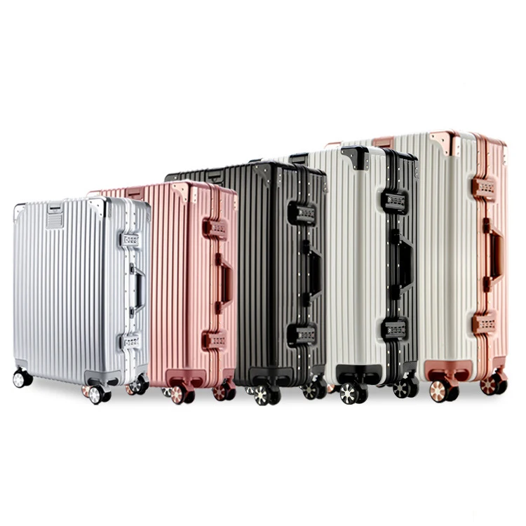 New Style All Aluminum Magnesium Alloy Luggage Large Capacity Aluminum Frame Pure Metal Suitcase Password Case