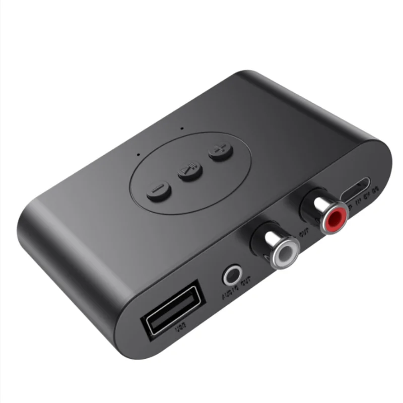Приемник Bluetooth 5,0, A2DP AUX 3,5 мм, RCA разъем, USB Смарт-воспроизведение стерео аудио, беспроводной адаптер с USB-накопителем