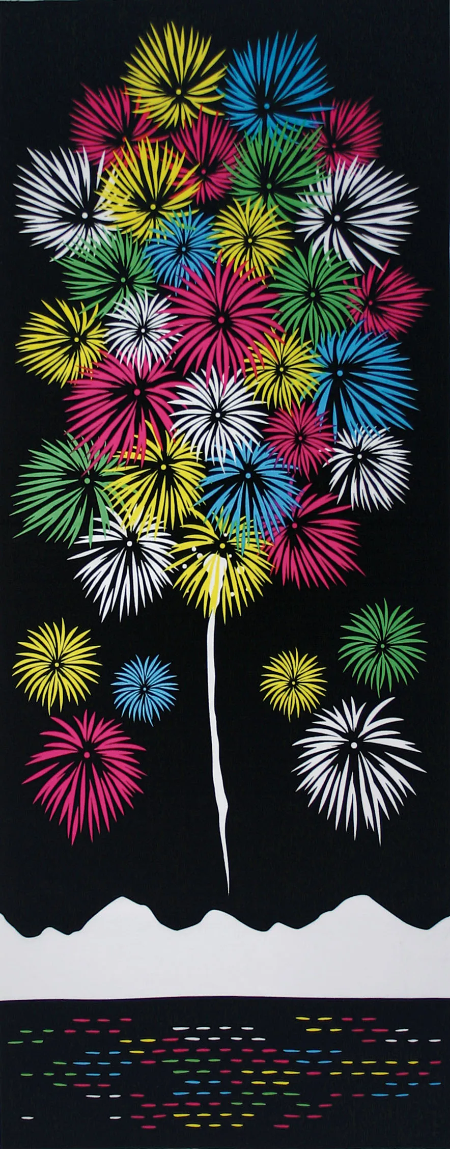 Yuzen окрашенное в киоте милое кухонное полотенце для ежедневного использования как гобелен