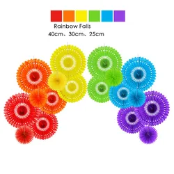 Macaron colorful  Party Hanging Tissue Paper Fans Set Garlands Decoration wall decor wedding birthday party Decoration supplies