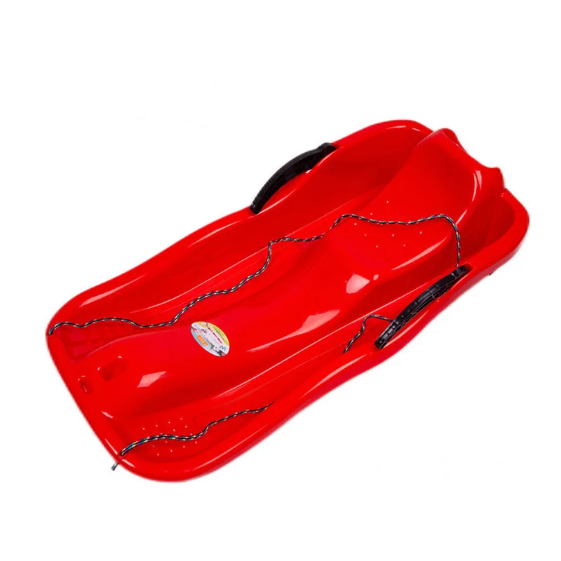 Snowboard Winter Sports Skiing Equipments Toboggan Winter Snow Sled with Pull Rope and Handles Downhill Sprinter Sleds for Kids