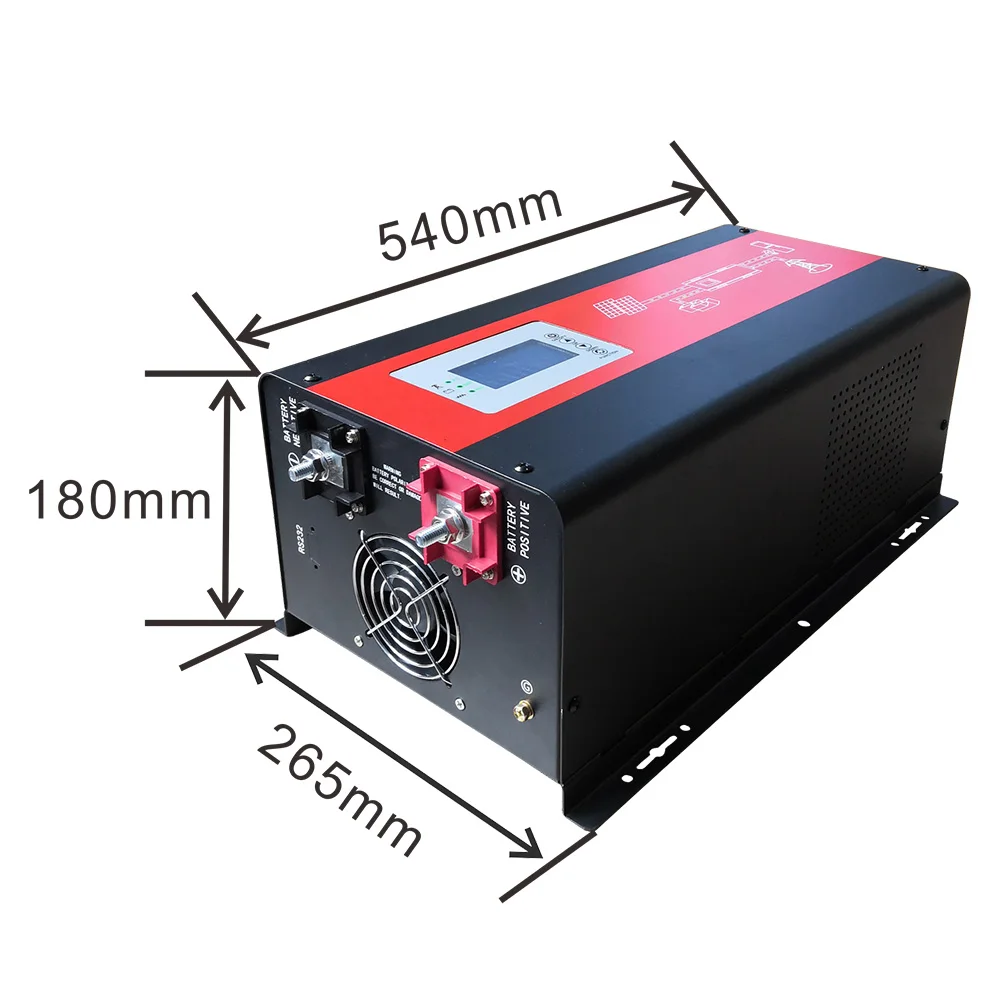OEM Service sine wave 3000w 12v/24v 220v 48v 6000 watts 5000w inverter with battery charger