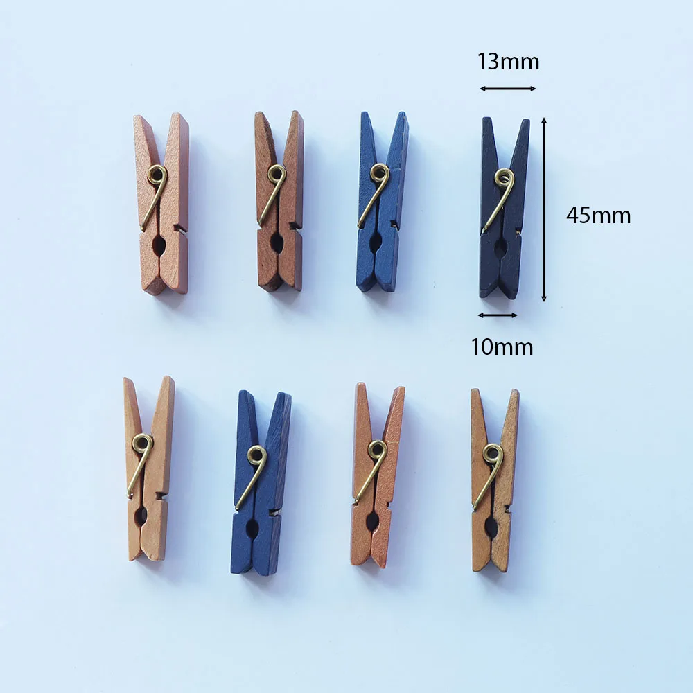 wholesale wooden peg 45mm DIY clothespins for photo Home Decoration Wood Crafts