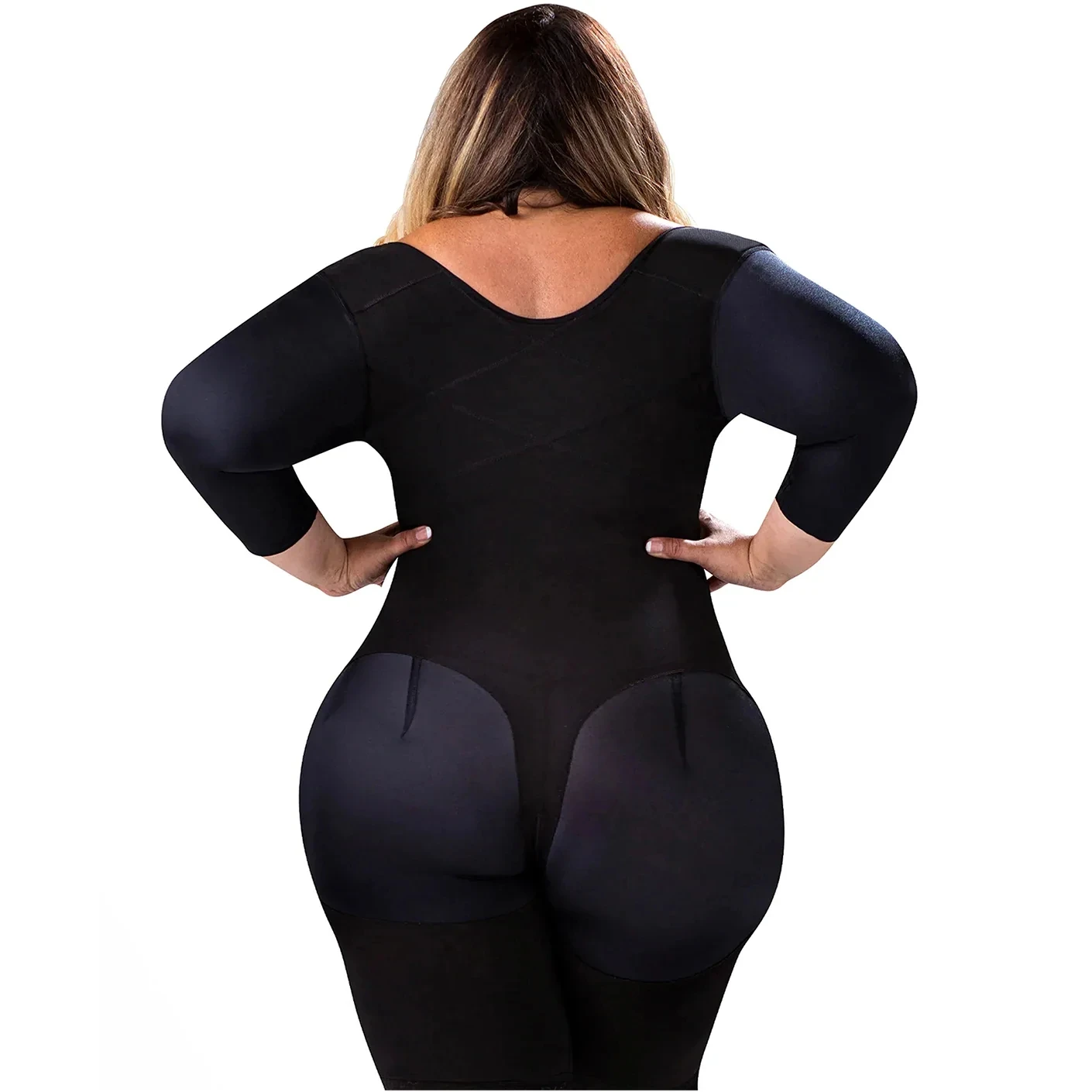Designer New Style Women High Waisted PLUS SIZE POST-OP FAJAS COLOMBIANAS WITH SLEEVES