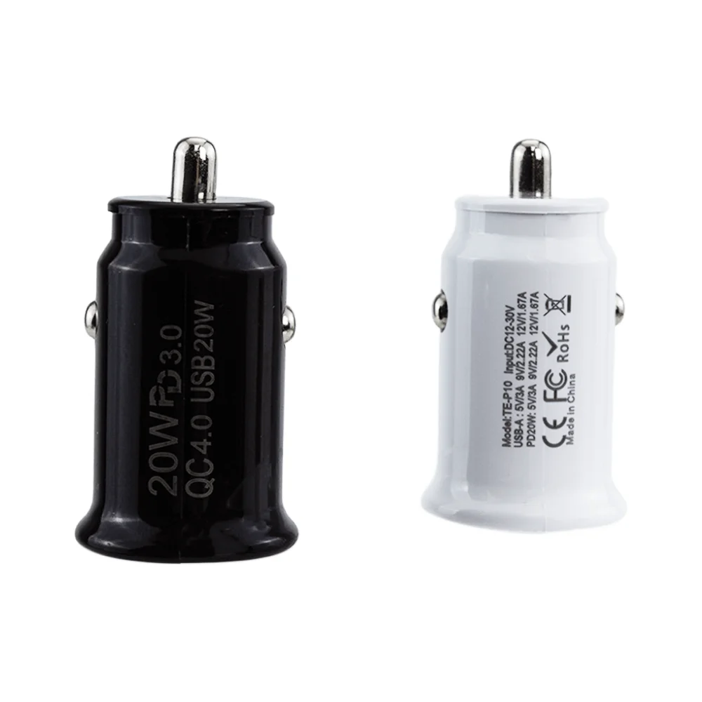 PD 20 W Dual USB Wireless Car Charger Adapter Mobile Phone QC 4.0  Type C Laptop Fast Car Charger