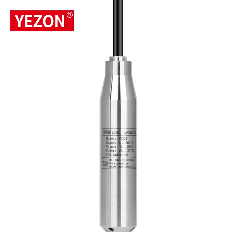 YEZON PY201 4-20ma hydrostatic water submersible displacer Measurement submersible liquid level transmitter sensor