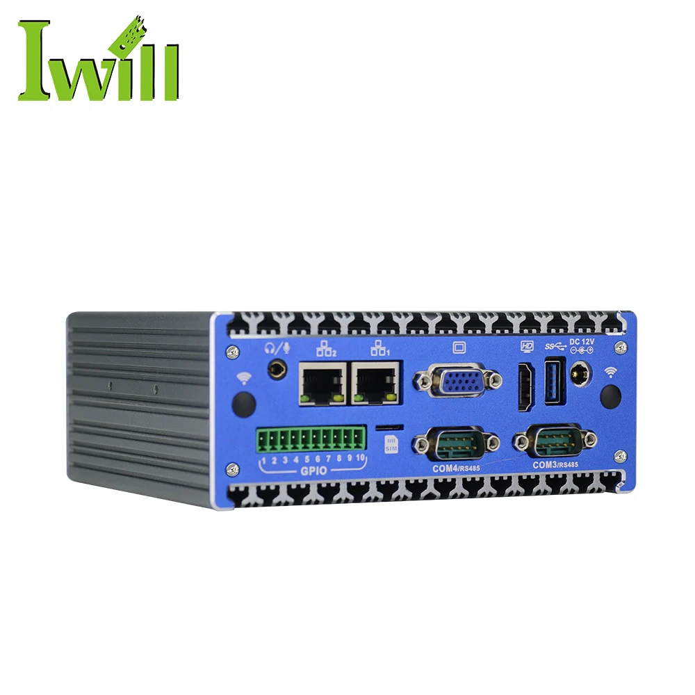 j1900 industrial embedded  pc quad core industrial box pc  rs485 com ddr3l TPM fanless barebone system