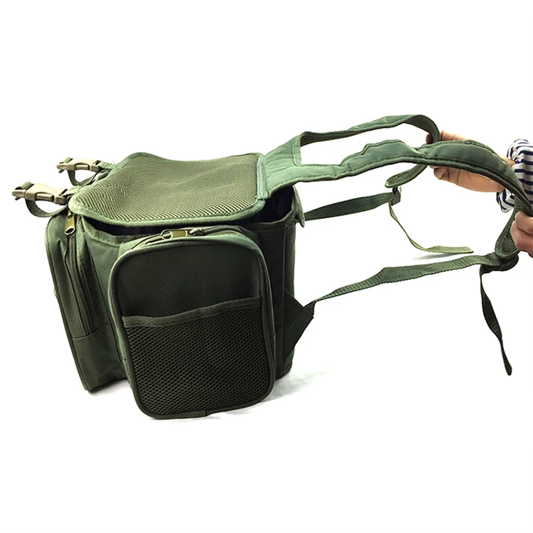 
WEIHE Multifunctional nylon Waterproof backpack outdoor sport fishing seat box with outside bag 