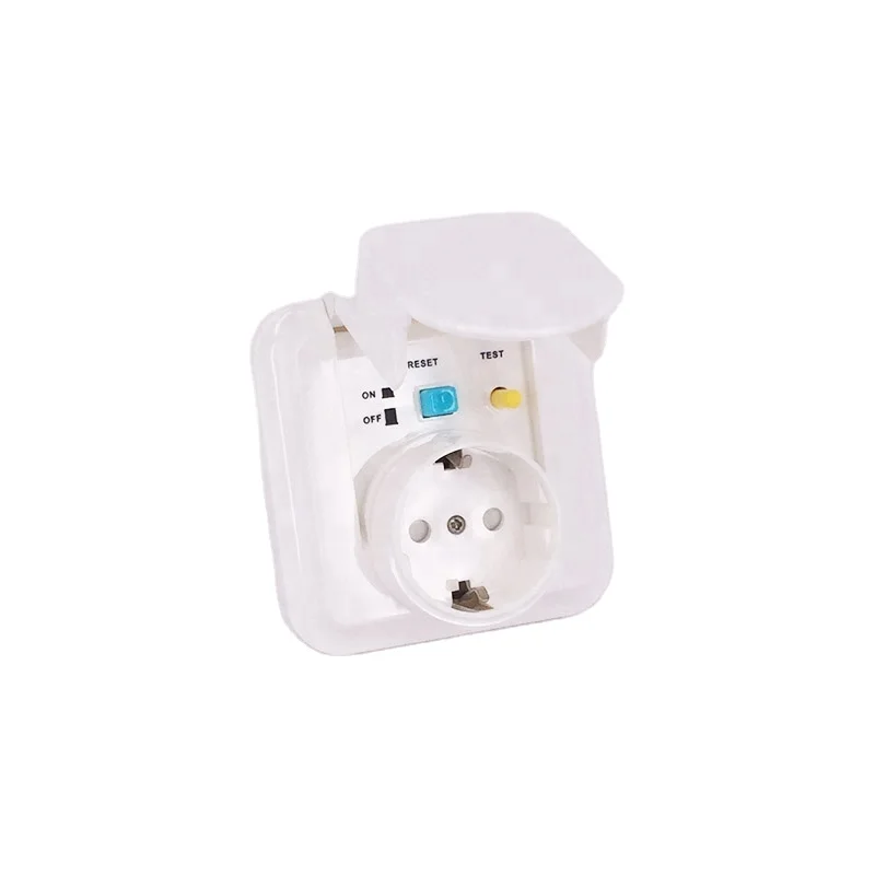 RCCBs incorporated in socket outlets RCD Plug socket  RCD09 IP44  Intertek S CE approved
