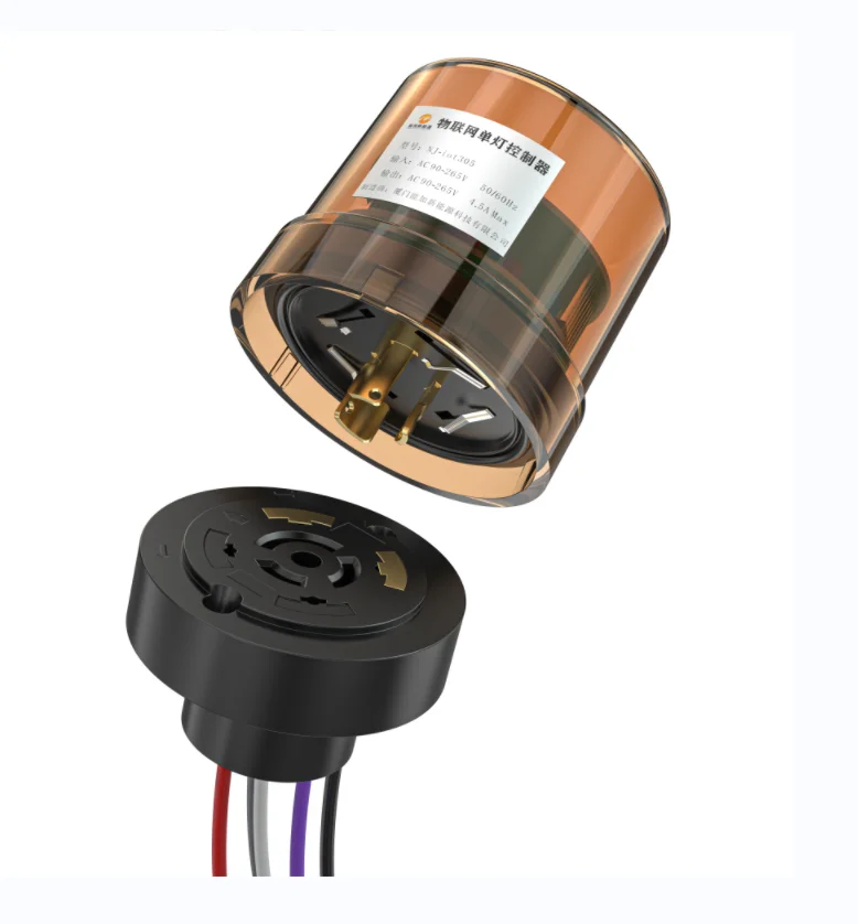 Smart street light  control system nema socket 5 pin/7 pin interface Plc 4G lora wi-sun street light controller with dimmable